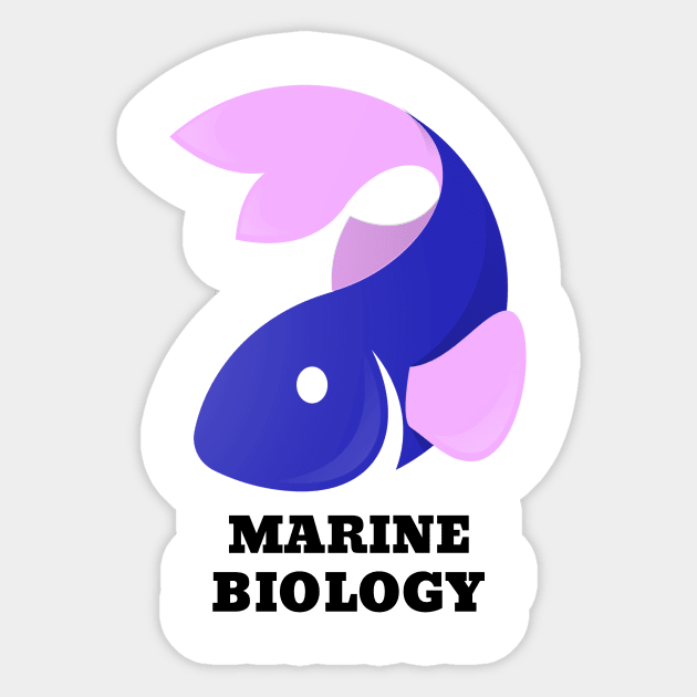 Marine Biology Fish Sticker by Chemis-Tees